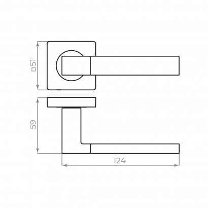 Ручка раздельная K.JK51.BASE/IND BL-24 черный (белая коробка)