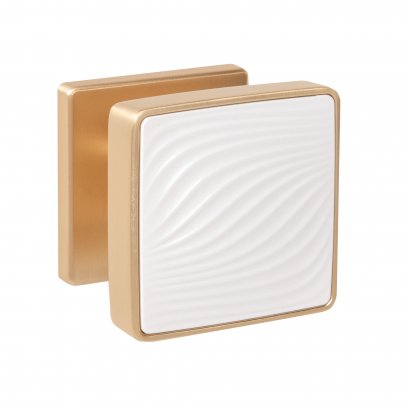 Ручка раздельная K.EST.Q52.GIPNOZ SSG/WH-39 сатинированное золото/белый