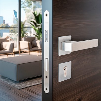 Замок врезной Apecs 8300-M-INOX