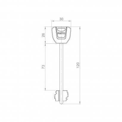 Замок врезной сувальдный MDV30/S-65.77 CP хром (длинный ключ) тех.уп.