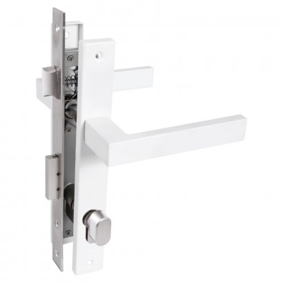 СТАНДАРТ 8520.02.9016 белый, ключ-вертушка  Замок врезной с/руч