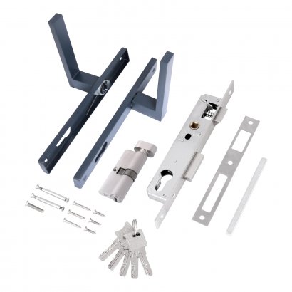 СТАНДАРТ 8520.02.7016 серый антрацит, ключ-вертушка  Замок врезной с/руч