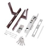 СТАНДАРТ 8520.01.8017 коричневый, ключ-ключ  Замок врезной с/руч