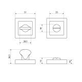 Сантехническая завертка к ручкам АЛЛЮР ART COLOR BK-S1 LB(C4220) аквамарин