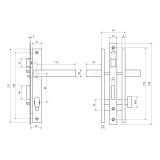 СТАНДАРТ 8520.02.8017 коричневый, ключ-вертушка  Замок врезной с/руч