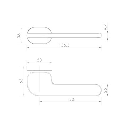 Ручка раздельная R.UCR36.DUNE BL-26 черный