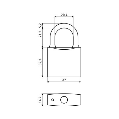 АЛЛЮР ВС1Ч-340 d5мм полимер 5кл. Замок навесной