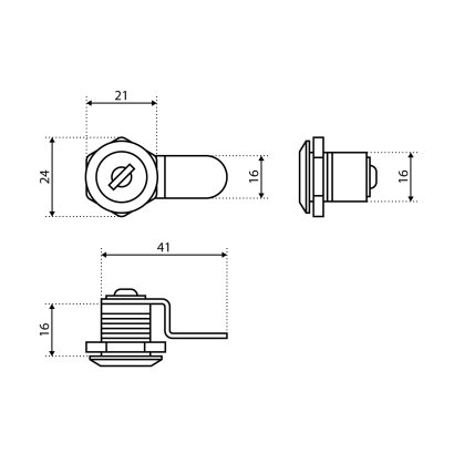 StahlBuro ЗМ 4010 замок мебельный