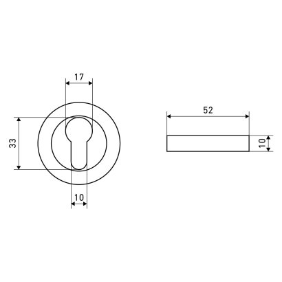 Накладка для ц/м СТАНДАРТ R01 GP латунь