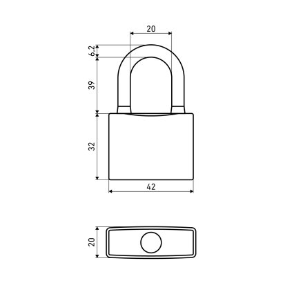 АЛЛЮР ВС1Ч- 364ПД ЧЕРНЫЙ 5 кл. d6мм дл.дужка Замок навесной