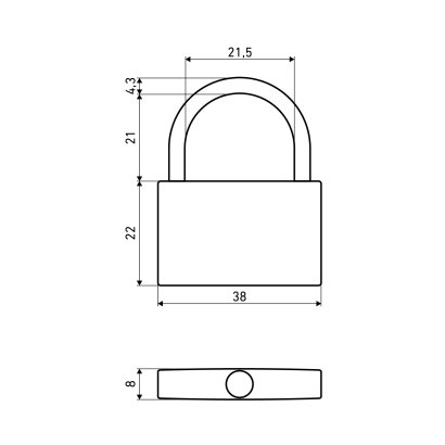 АЛЛЮР ВС1Л-340 (BL-340) d5мм Замок навесной