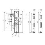 АЛЛЮР АРТ ЗВ4-70.09 AB ст.бронза Замок врезной с/руч