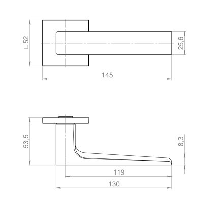 Ручка раздельная K.ZL52.BASIC SSG-39 - сатинированное золото