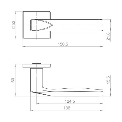 Ручка раздельная K.ZL52.AZIMUT SSC-16 сатинированный хром