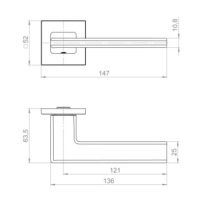 Ручка раздельная K.ZL52.HORIZON BL-24 черный