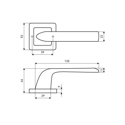 АЛЛЮР АРТ "ОДРИ" MAB (2430) мат.бронза Комплект ручек