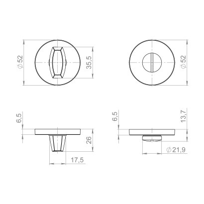 Ручка поворотная BK6.R.ZLR52 BL-24 черный