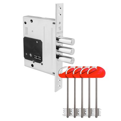 Замок врезной сувальдный MDV25/S-60.00.3R16 5key (5 ключей)