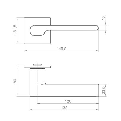 Ручка раздельная K.YM.COTTA BL-26 черный
