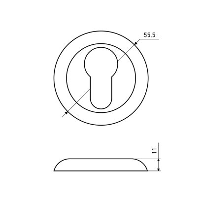 Накладка для ц/м АЛЛЮР АРТ ET-R1 SN(3282) мат.никель