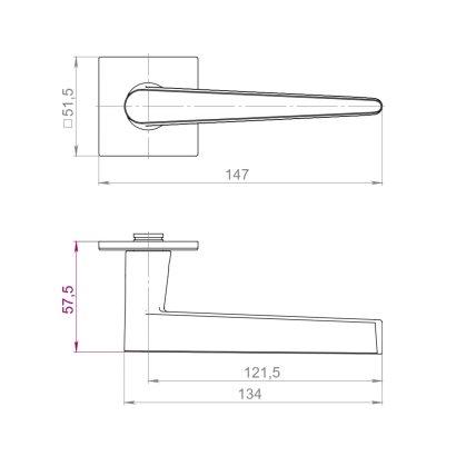 Ручка раздельная K.YM.GELATO FSG-39 флор. золото