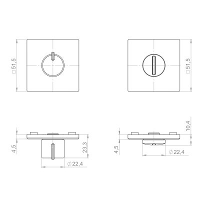Ручка поворотная BK6.K.YM MWSC-33 итальянский тисненый 