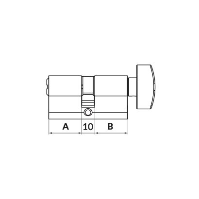 Цилиндровый механизм MaxPro7002Knob52mm(21+10+21) BL черный 7key с вертушкой