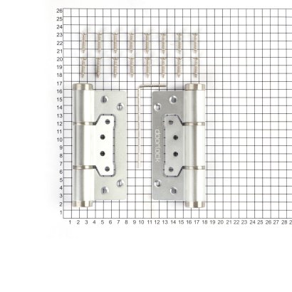 Дверная петля карточная с доводчиком DOORLOCK H60/HYD/AL Silver серебристая, без врезки, комплект из 2 шт., 2 скорости закрывания, ФОП фиксация в открытом положении.