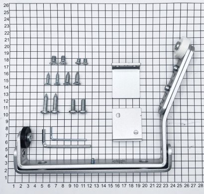 Координатор закрывания DOORLOCK SR-3, серебристый для 2-х створчатой двери
