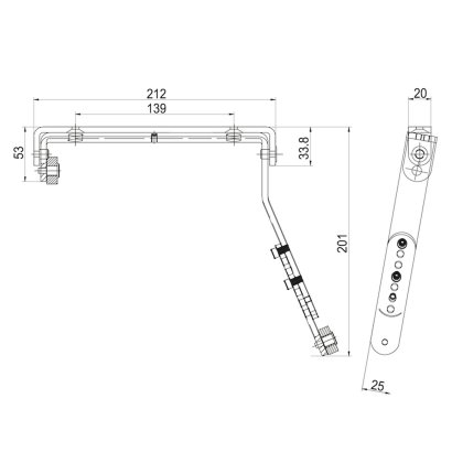 Координатор закрывания DOORLOCK SR-3, черный для 2-х створчатой двери