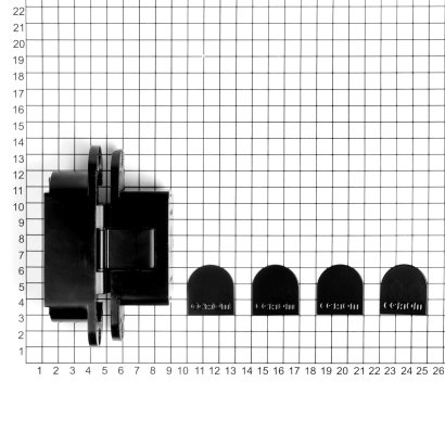 Петля скрытая CEMOM ESTETIC A602 M 3D 9005 черная, для компланарных дверей, регулируемая, вес полотна 60кг, магнитные колпачки, 29x120мм