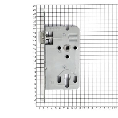 Замок дверной GEGE 170, цилиндровый, оцинкованный