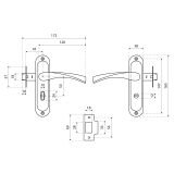 СТАНДАРТ ЗЩД 103/50 R SN правая мат.никель с фиксацией Защёлка