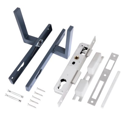 СТАНДАРТ 8520.00.7016 серый антрацит, БЕЗ Ц/М Замок врезной с/руч