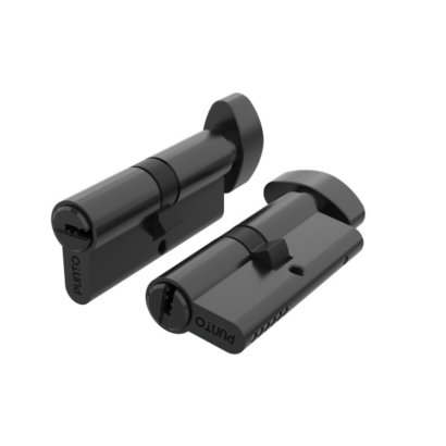 Цилиндровый механизм Z3002Knob90(45+10+35) с вертушкой BL черный