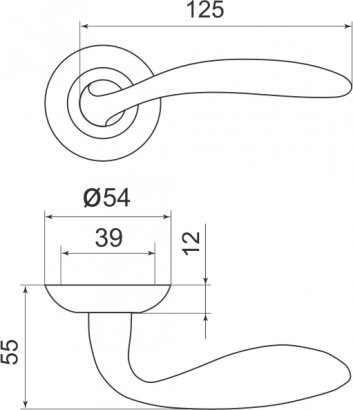 Ручка раздельная R.LD54.Virgo (Virgo LD57) AB/GP-7 бронза/золото