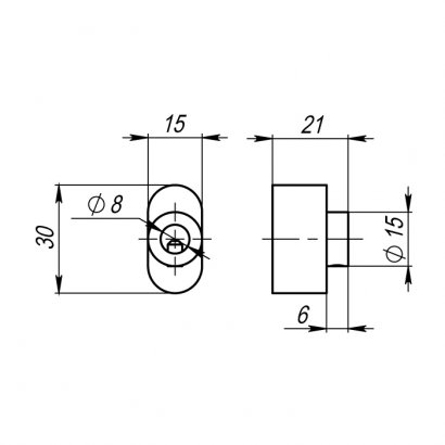 Вертушка на шток цилиндра T.Knob-S (CB-S) AB-7 бронза