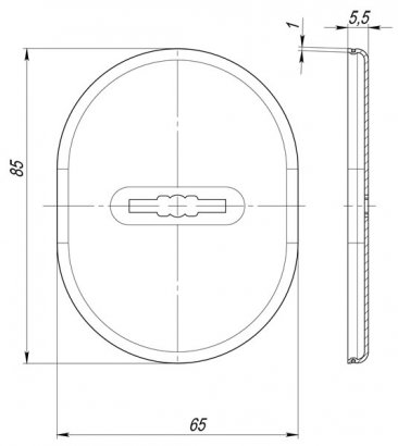 Накладка на сувальдный замок ESC.S.SF/OV.475 (ESC 475) AB зелёная бронза