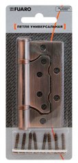 Петля универсальная без врезки IN4500W-BL SC (500-2BB/BL 100x2,5) матовый хром БЛИСТЕР