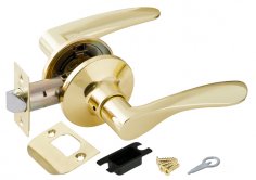 Ручка защелка DK620 PB-PS (6020 PB-P) (без фик.) золото