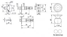 Ручка защелка DK672 MAB-PS (6072 MAB-P) (без фик.) мат. бронза