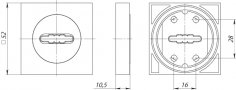 Накладка под сувальдный ключ SC.K.KM52 (SC KM) SN/CP-3 матовый никель/хром