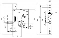 Корпус врезного замка MDV25/C-60.00.3R16