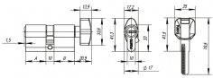 Цилиндровый механизм (Z402/110) Z4002Knob110(55+10+45) с вертушкой CP хром 
