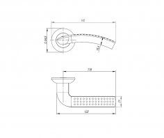 Ручка раздельная R.TL54.LOGICA (LOGICA TL) 105mm SG/GP-4 матовое золото/золото