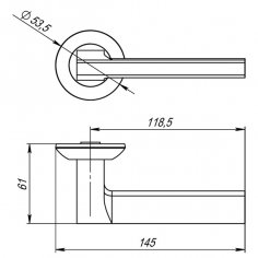 Ручка раздельная R.TL54.BLADE (BLADE TL) WH-19 белый