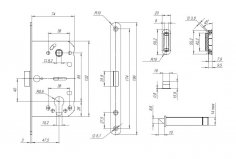 Корпус замка ML85-50 BL (черный) 