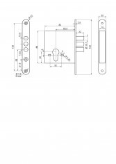 Замок врезной 89600-ЗВ1-2БМ/11