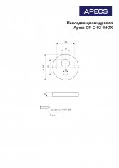 Накладки цилиндровые Apecs DP-C-02-INOX/304