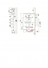 Замок врезной BORDER 79059-ЗВ4-3/85К